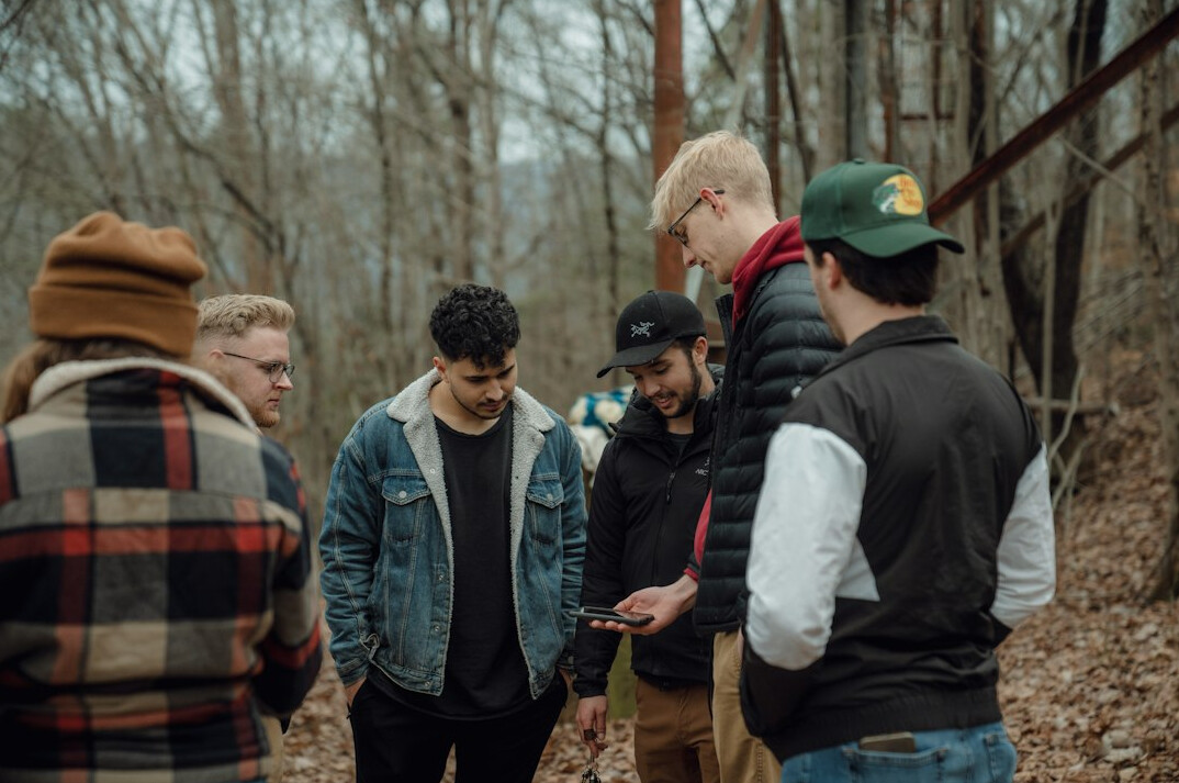 group discussing mystery